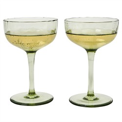Juliska Puro Modern Classic Basil Cocktail Coupe Glass - Set of 2|