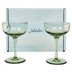 Juliska Puro Modern Classic Basil Cocktail Coupe Glass - Set of 2|