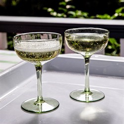Juliska Puro Modern Classic Basil Cocktail Coupe Glass - Set of 2|