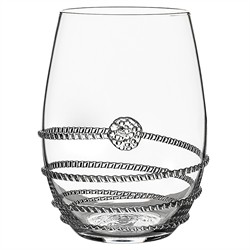 Juliska Heritage Traditional Clear Stemless Bohemian Wine Glass - Set of 4|