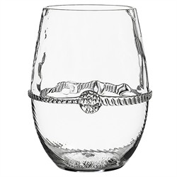Juliska Heritage Traditional Clear Stemless Bohemian Wine Glass - Set of 4|