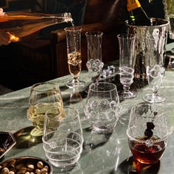 Juliska Heritage Traditional Clear Stemless Bohemian Wine Glass - Set of 4|