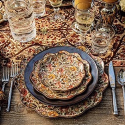 Juliska Willa French Country Amber Ceramic Charger Plate|