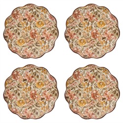 Juliska Willa French Country Amber Ceramic Cocktail Plate - Set of 4|
