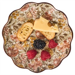 Juliska Willa French Country Amber Ceramic Cocktail Plate - Set of 4|