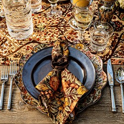 Juliska Willa French Country Amber Floral Cotton Napkin - Set of 4|