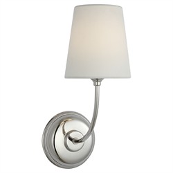 Visual Comfort Vendome Updated Traditional Polished Nickel Cordless Single Armed Sconce|
