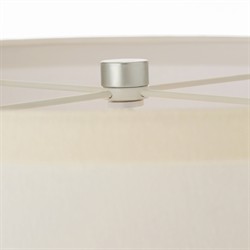 Visual Comfort Walker Modern Off White Shade Burnished Silver Leaf Cordless Floor Lamp|