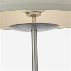 Visual Comfort Walker Modern Off White Shade Burnished Silver Leaf Cordless Floor Lamp|