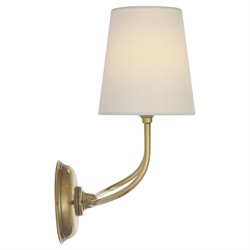 Visual Comfort Vendome Updated Traditional Antique Brass Cordless Double Armed Sconce|