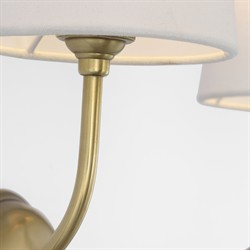 Visual Comfort Vendome Updated Traditional Antique Brass Cordless Double Armed Sconce|