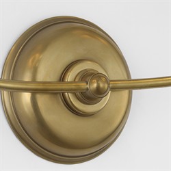 Visual Comfort Vendome Updated Traditional Antique Brass Cordless Double Armed Sconce|