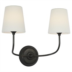 Visual Comfort Vendome Updated Traditional Bronze Cordless Double Armed Sconce|