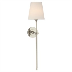 Visual Comfort Bryant Modern Classic Polished Nickel Cordless Tail Sconce|