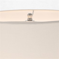 Visual Comfort Bryant Modern Classic Polished Nickel Cordless Floor Lamp|