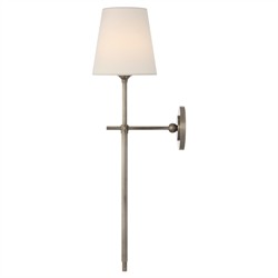 Visual Comfort Bryant Modern Classic Antique Nickel Cordless Tail Sconce|