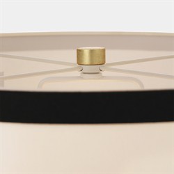 Visual Comfort Walker Modern Black Trim Shade Gild Cordless Floor Lamp|