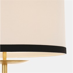 Visual Comfort Walker Modern Black Trim Shade Gild Cordless Floor Lamp|