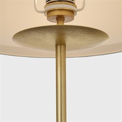 Visual Comfort Walker Modern Black Trim Shade Gild Cordless Floor Lamp|