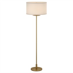 Visual Comfort Walker Modern Off White Shade Gild Cordless Floor Lamp|