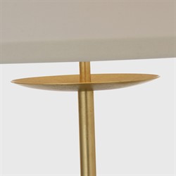 Visual Comfort Walker Modern Off White Shade Gild Cordless Floor Lamp|