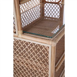 Brenton Coastal Beach Natural Rattan Pagoda Etagere|