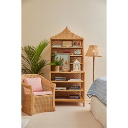 Brenton Coastal Beach Natural Rattan Pagoda Etagere|