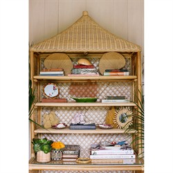 Brenton Coastal Beach Natural Rattan Pagoda Etagere|