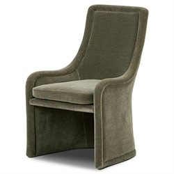 Heather Modern Classic Olive Green Velvet Dining Chair|