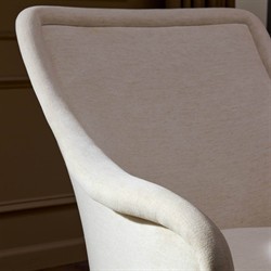 Heather Modern Classic Cream Crypton Swivel Chair|