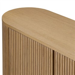 Charlene Rustic Lodge Natural Oak Media Console - 92"|