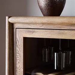 Genesis Updated Traditional Weathered Oak Bar Cabinet|