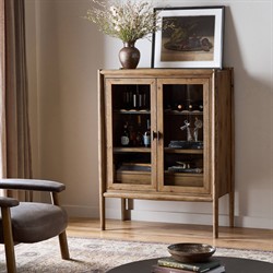Genesis Updated Traditional Weathered Oak Bar Cabinet|