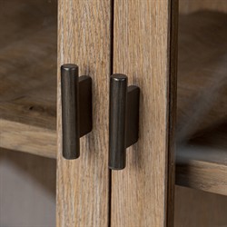 Genesis Updated Traditional Weathered Oak Bar Cabinet|