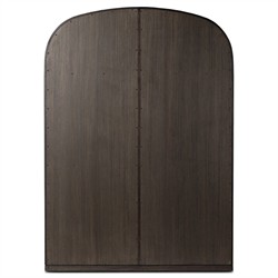 Harvey Updated Traditional Brown Oak Wide Arched Display Cabinet|