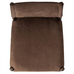 Odelia Modern Classic Brown Leather Oak Dining Chair|