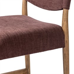 Odelia Modern Classic Maroon Velvet Brown Oak Counter Stool|