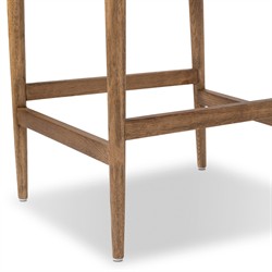 Odelia Modern Classic Maroon Velvet Brown Oak Counter Stool|