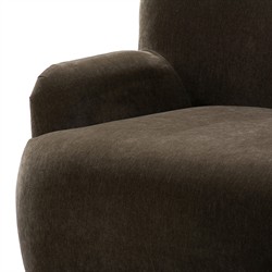 Kaden Modern Classic Olive Green Velvet Brown Wood Wingback Arm Chair|