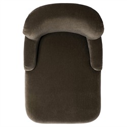 Kaden Modern Classic Olive Green Velvet Brown Wood Chaise Lounge|