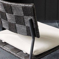 Lindsey Modern Classic Black Steel Outdoor Dining Chair|