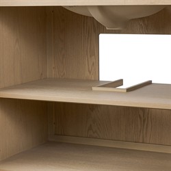 Cynthia Modern Classic Carrara Marble Bleached Oak Vanity Sink - 36"|