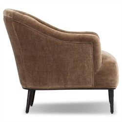 Taylor Modern Classic Brown Velvet Black Iron Arm Chair|
