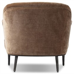 Taylor Modern Classic Brown Velvet Black Iron Arm Chair|
