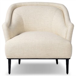 Taylor Modern Classic Cream Performance Black Iron Arm Chair|