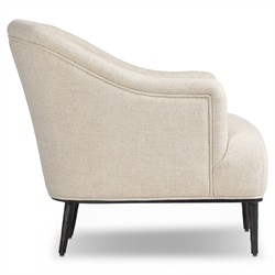 Taylor Modern Classic Cream Performance Black Iron Arm Chair|