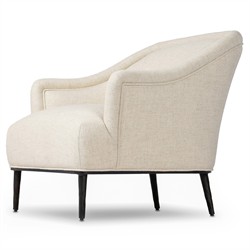 Taylor Modern Classic Cream Performance Black Iron Arm Chair|