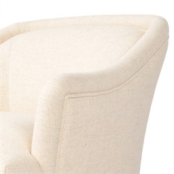 Taylor Modern Classic Cream Performance Black Iron Arm Chair|