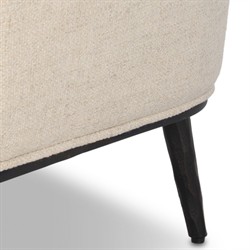 Taylor Modern Classic Cream Performance Black Iron Arm Chair|