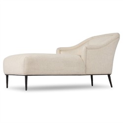 Taylor Modern Classic Cream Performance Black Iron Chaise Lounge|